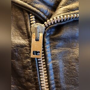 Vintage leather motorcycle jacket